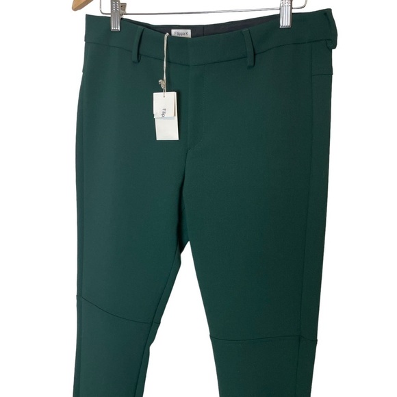 FILIPPA K NWT Pants Slim Tailored Ankle Zip Trousers Forest Green Designer sz L - Picture 11 of 14